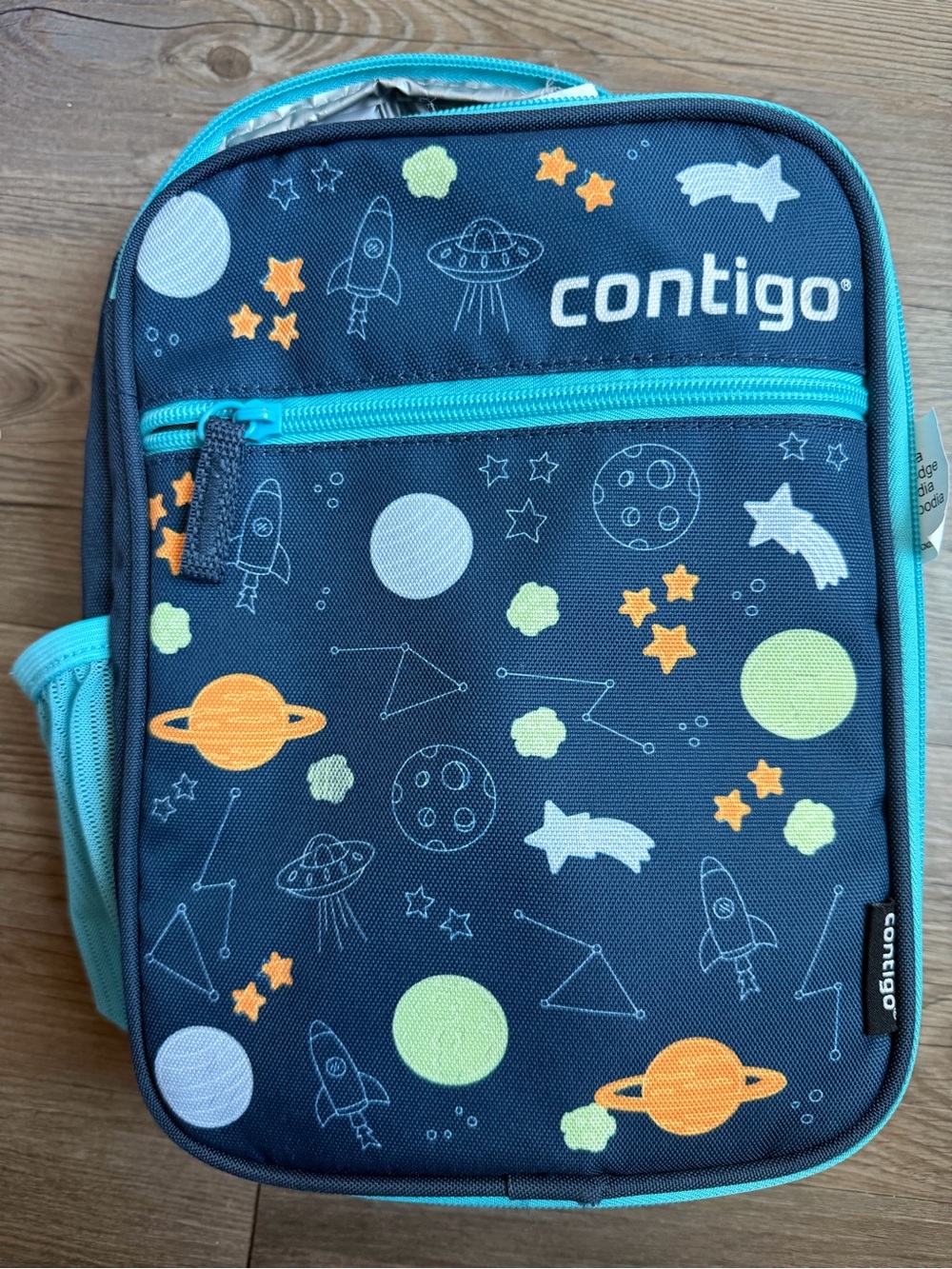 Contigo Navy Lunchbox with Teal Trim and Orange & Lime Space Accents
